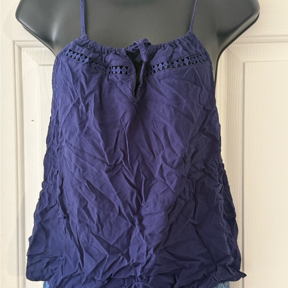 Women's Navy Blue Sleeveless Top